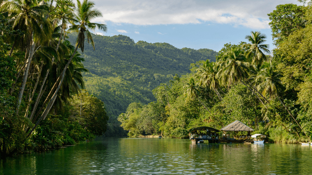 Floating restaurant on Loboc River in Bohol, cultural cruise in Philippines Travel Tours - Icons of the Philippines.
