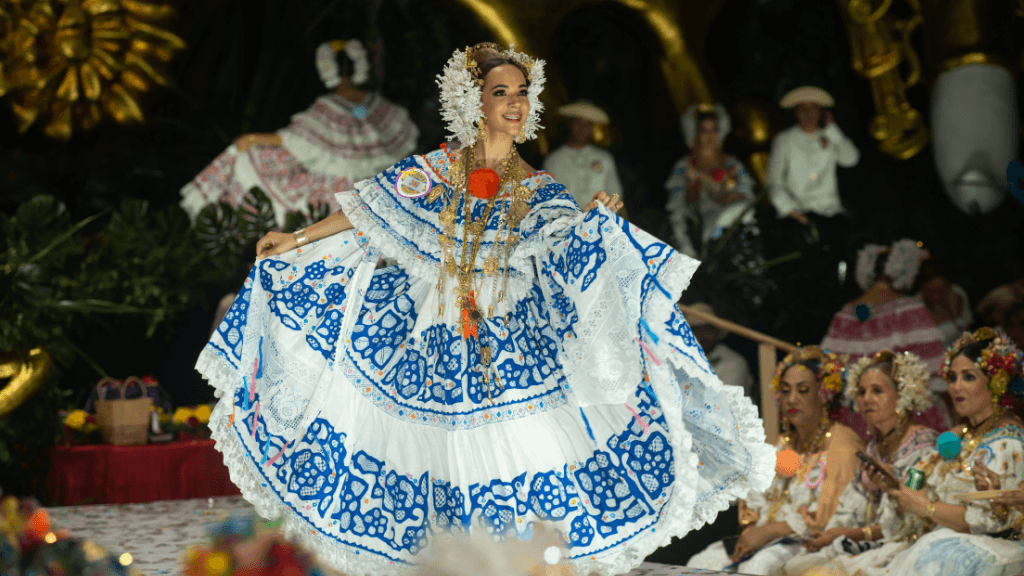 Woman in traditional dress performing at a cultural festival, heritage celebration in Philippines Travel Tours - Icons of the Philippines.