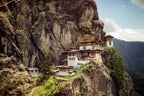 Tiger’s Nest Monastery viewed from a distance, a key destination on the Trans Bhutan Trail adventure.