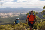 Group hiking on a scenic trail in the Southern Grampians, enjoying an adventurous outdoor journey.