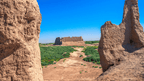 Ancient ruins of Merv in Turkmenistan, a historical site on the Silk Road Cities Tour - Central Asia Adventure.