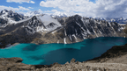 Turquoise alpine lake surrounded by snow-capped peaks in the Fann Mountains, a highlight of the Silk Road Cities Tour - Central Asia Adventure.