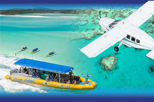 Fly & Raft Southern Whitehaven Beach Day Tour from Airlie Beach